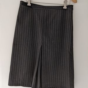 Black pin striped a line skirt